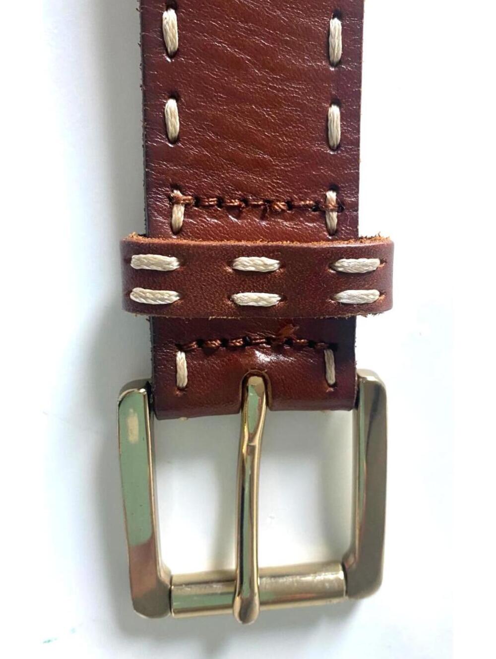 Michael Kors Brown Leather Belt W/ Beautiful Stitching / 40" / Timeless!